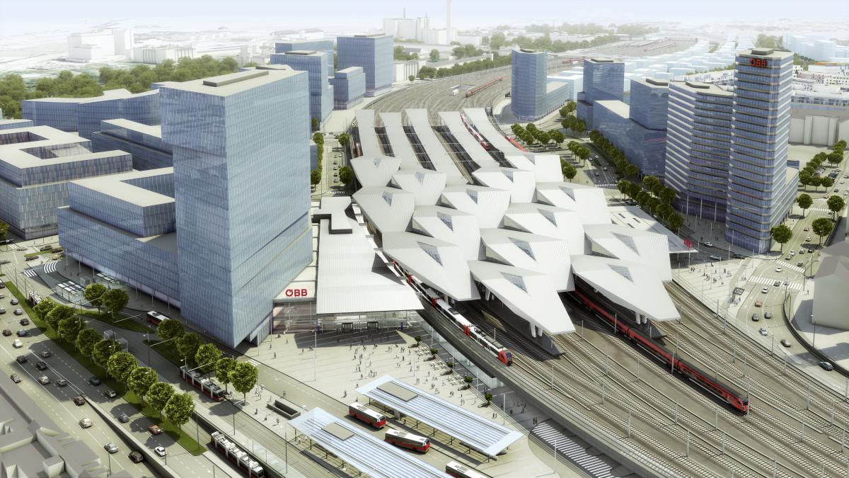 Visualisation of the new Vienna central station © ÖBB/City of Vienna