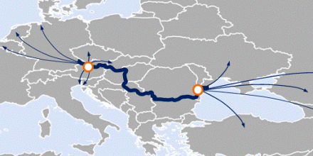 Combined liner service from Ennshafen to Galati