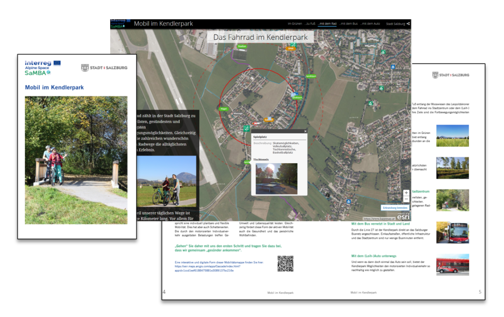 Digital and analogue mobility folder for the housing estate “Kendlerpark” in Salzburg, © ÖIR GmbH